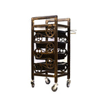 Load image into Gallery viewer, Antique Finish Trolley with Wheels
