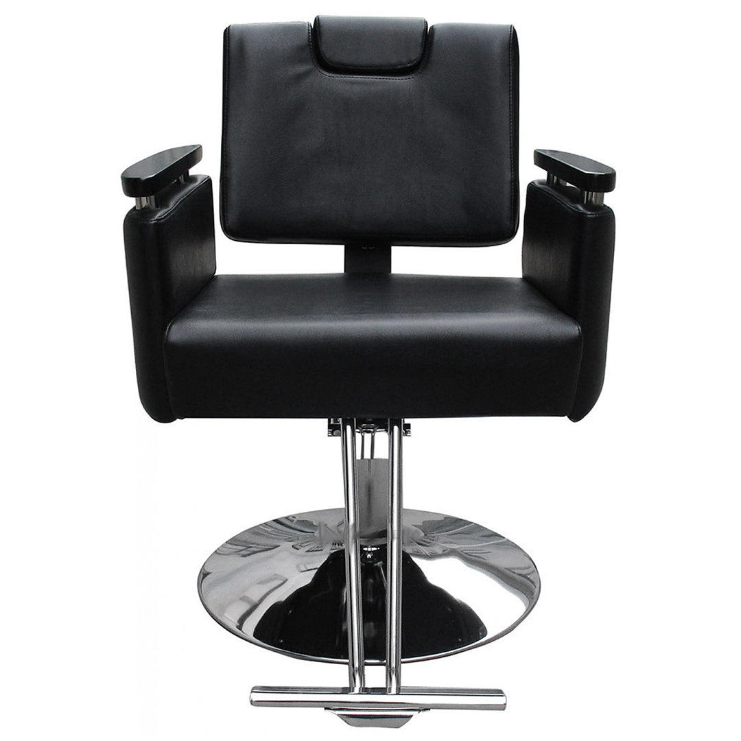 Makeup & Styling Chair with Wooden Armrest Hydraulic & Back Recline