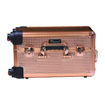 Load image into Gallery viewer, Rose Gold LED Makeup Station with Bluetooth and Speaker (3 Light Color Option With Wheels)
