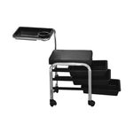 Load image into Gallery viewer, Pedicure Manicure Cart Trolley Stool with Removable Accessory Tray
