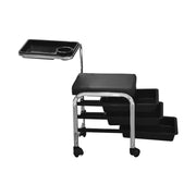 Pedicure Manicure Cart Trolley Stool with Removable Accessory Tray