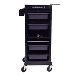 Load image into Gallery viewer, Hair Trolley Lockable Black with Wheels
