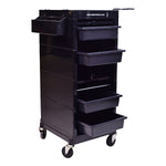 Load image into Gallery viewer, Hair Trolley Lockable Black with Wheels
