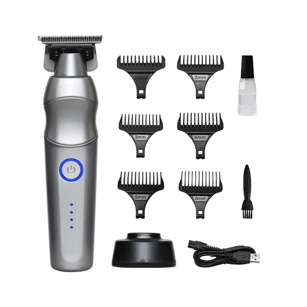 Professional Metal Cordless Ergonomic Hair Clipper Trimmer with Digital Brushless Motor