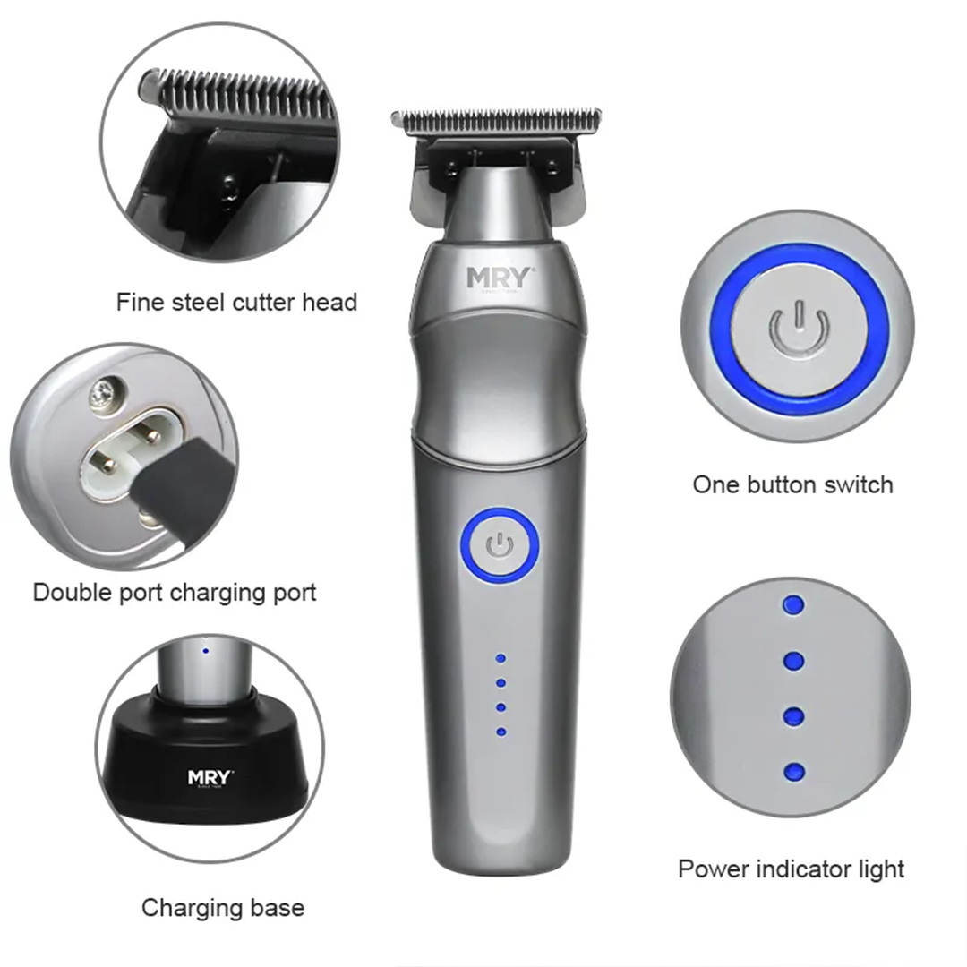 Professional Metal Cordless Ergonomic Hair Clipper Trimmer with Digital Brushless Motor