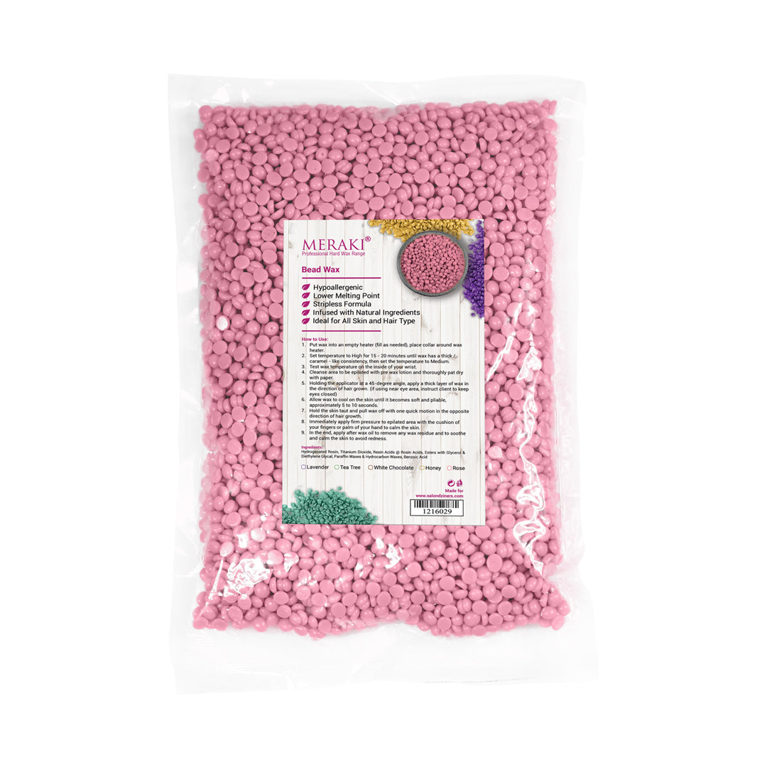 Meraki Hard Beans Stripless Hair Removing Wax Rose 500g