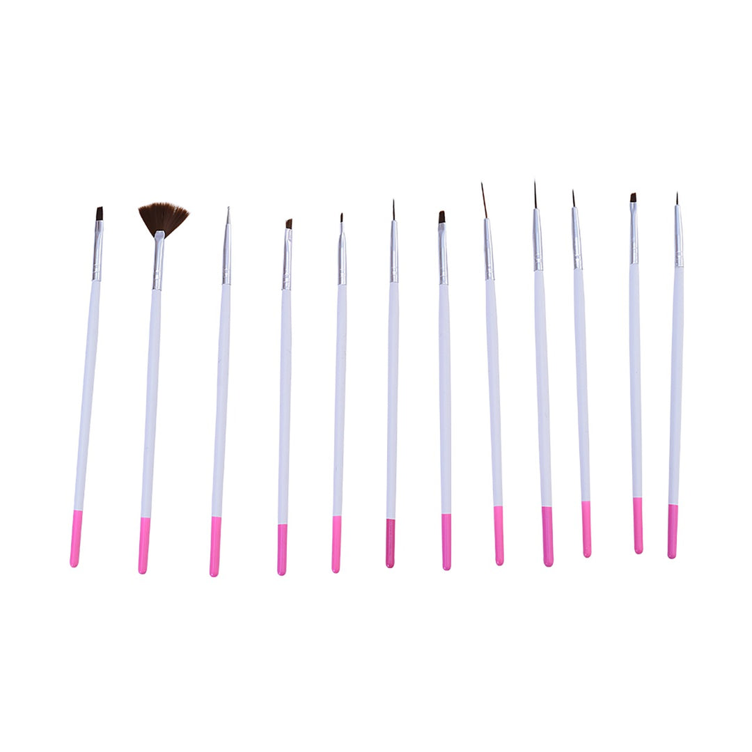 Nail Art Acrylic Brush Set 12pcs