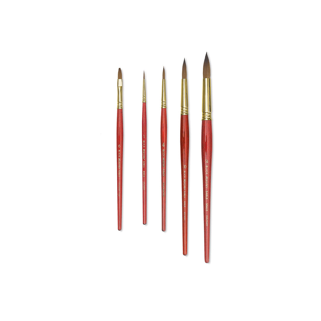 Gel Nail Brush Round Edge 5pcs Set