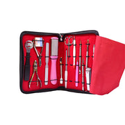 Professional Manicure Pedicure Grooming Kit Stainless Steel Tools 15 Pcs