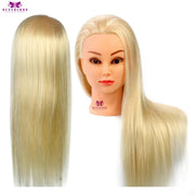 Blonde Human Hair 45 cm/18 inch Training Head | 100% Human Hair