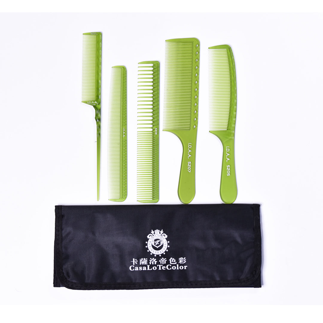 Professional Comb Set of 5 PVC Combs