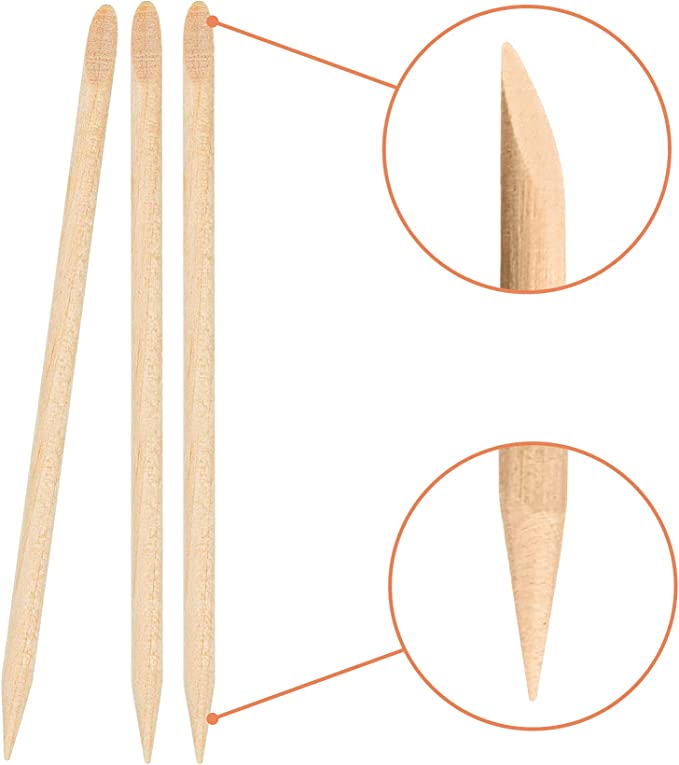 Disposable Nail Orange Wood Sticks for Cuticle Pusher and Nail Art