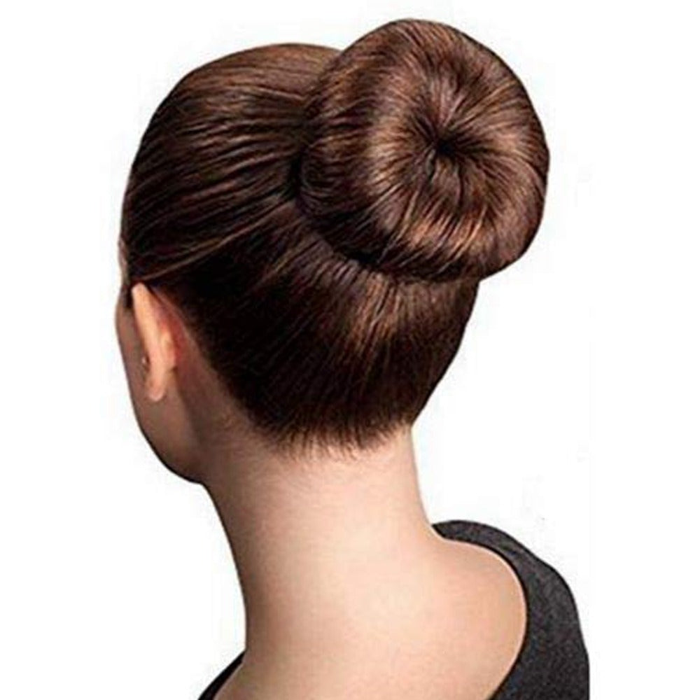 Donut Hair Bun Maker Hair Accessories for Styling and Updo for Ballet with Synthetic Fiber Small (Brown)