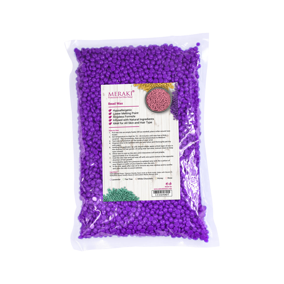 Meraki Beads Stripless Hair Removal Wax Lavender 500g