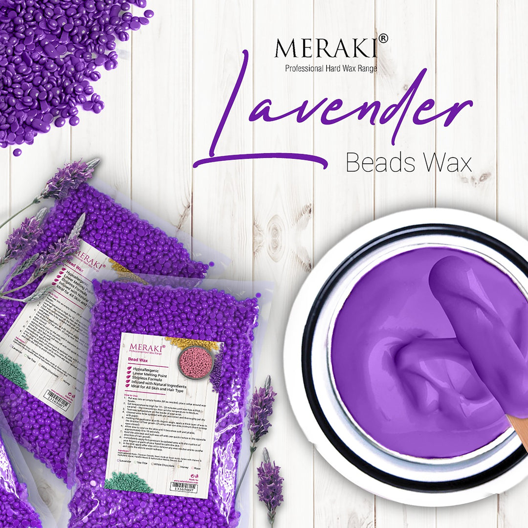 Meraki Beads Stripless Hair Removal Wax Lavender 500g