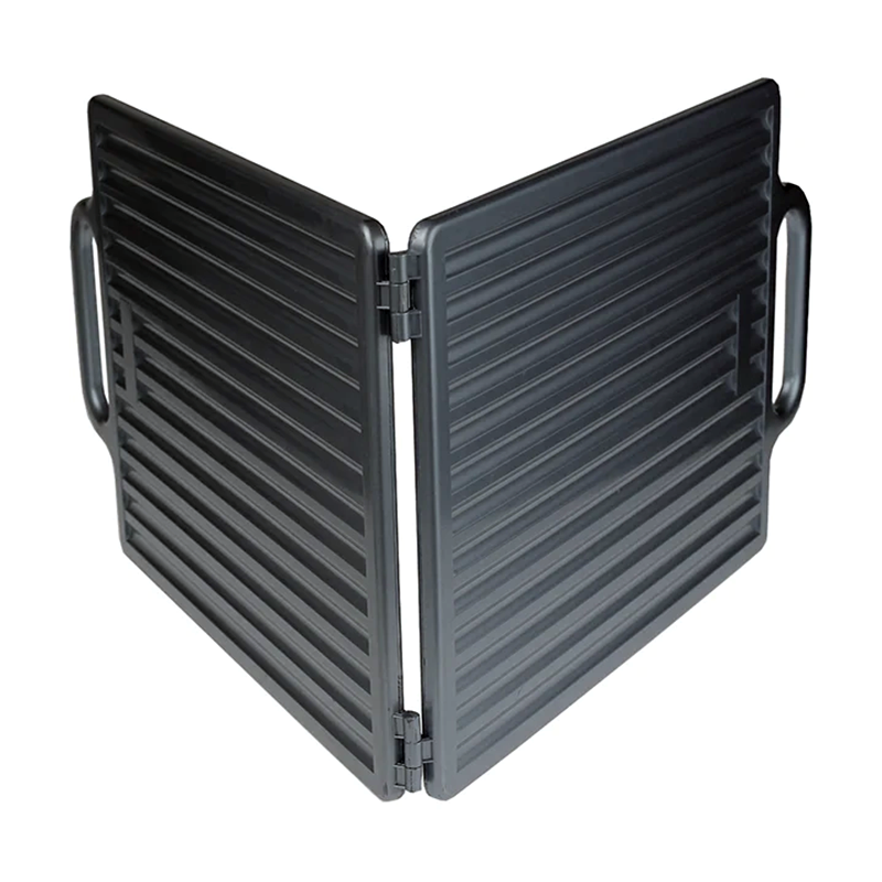 Salon and Barber Folding Double Mirror for Maximum Viewing of Size 29×22cm Each Mirror BLACK