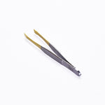 Load image into Gallery viewer, Half Gold Stainless Steel Precise Straight Eyebrow Tweezer
