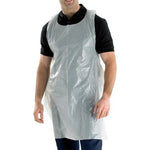 Load image into Gallery viewer, Disposable White Apron Waterproof with Attached Ties 50pc Pack
