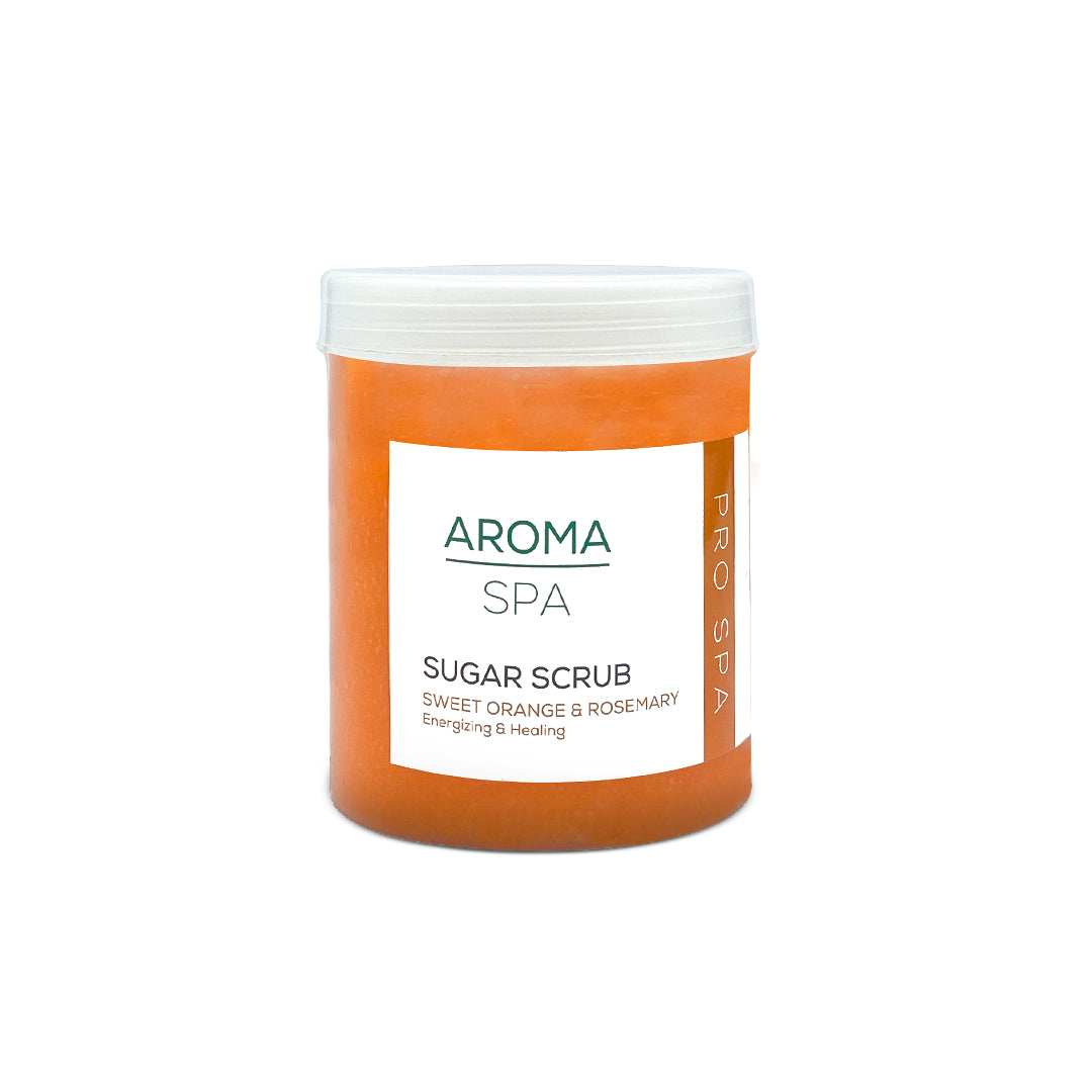Aroma SWEET ORANGE & ROSEMARY Sugar Scrub Hand, Feet & Body 1000g (Energizing & Healing)