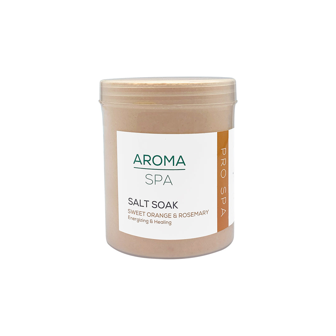 Aroma Sweet Orange & Rosemary Salt soak hand, feet & body1000g (Energizing & Healing)