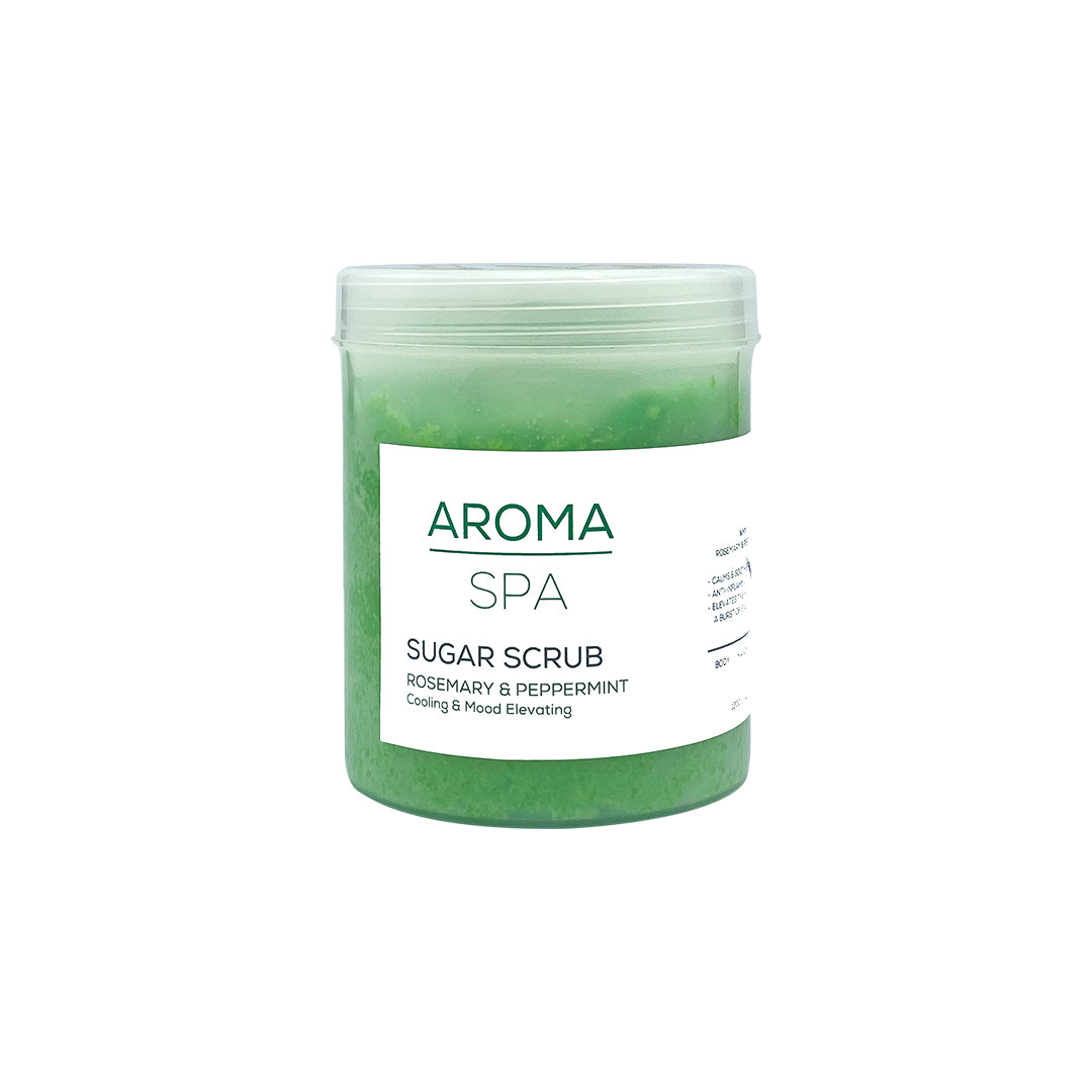 Aroma ROSEMARY & PEPPERMENT Sugar Scrub hand, feet & body1000g (cooling & Mood elevating)