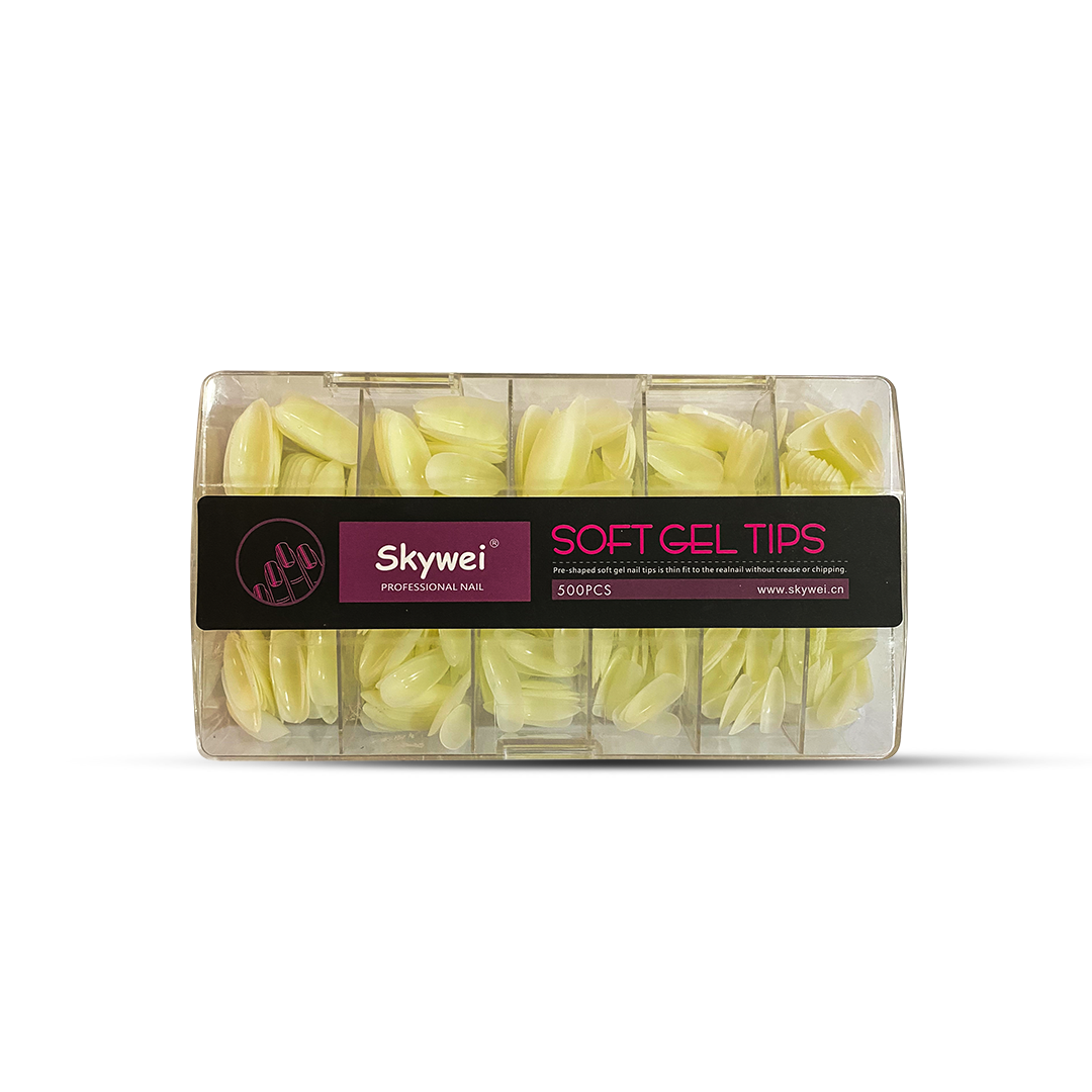 Soft Gel Tips Clear Square – 500pcs | Durable Nail Extension Tips for Professional & Home Use