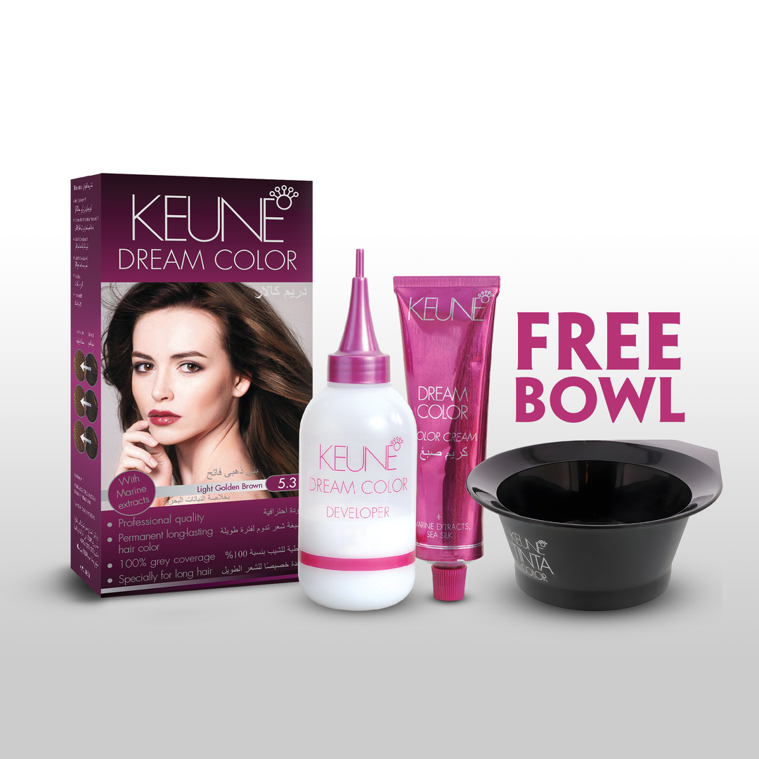 Keune Dream Color Light Golden Brown 5.3 - 60ml with free bowl