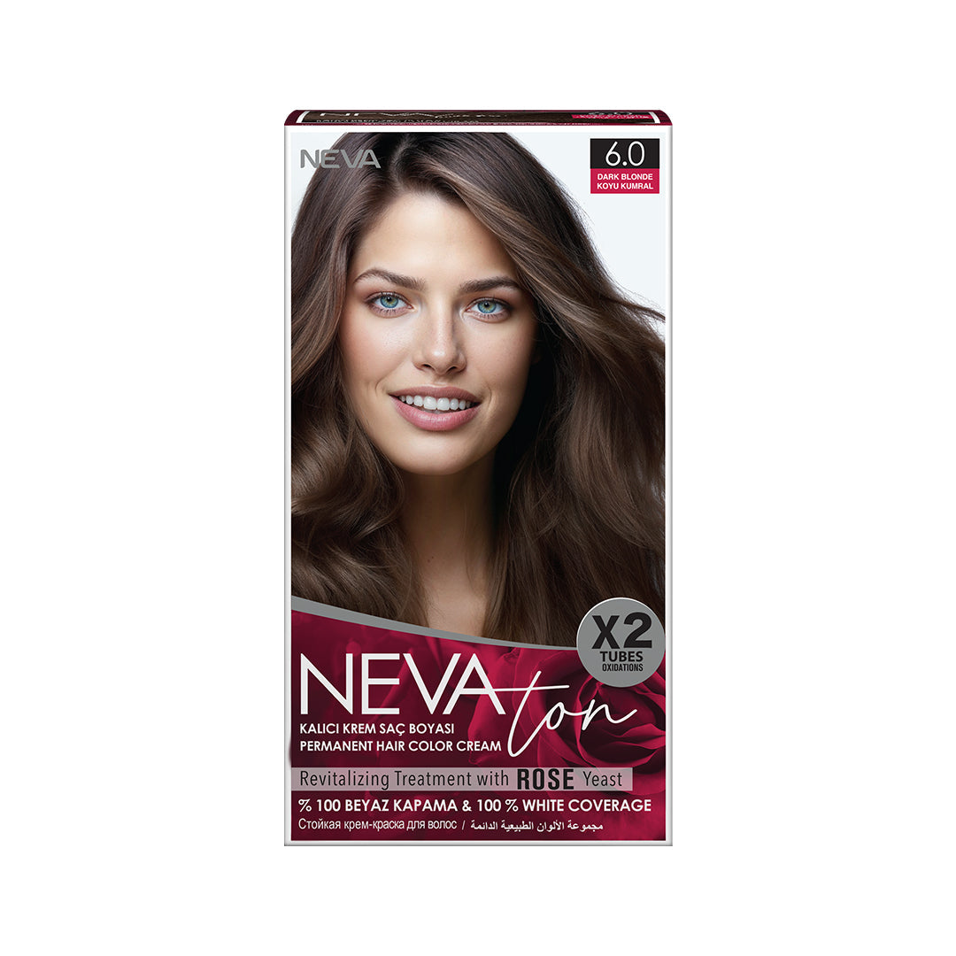 NEVATON Permanent Hair Color 6.0 Dark Blonde | 100% Gray Coverage