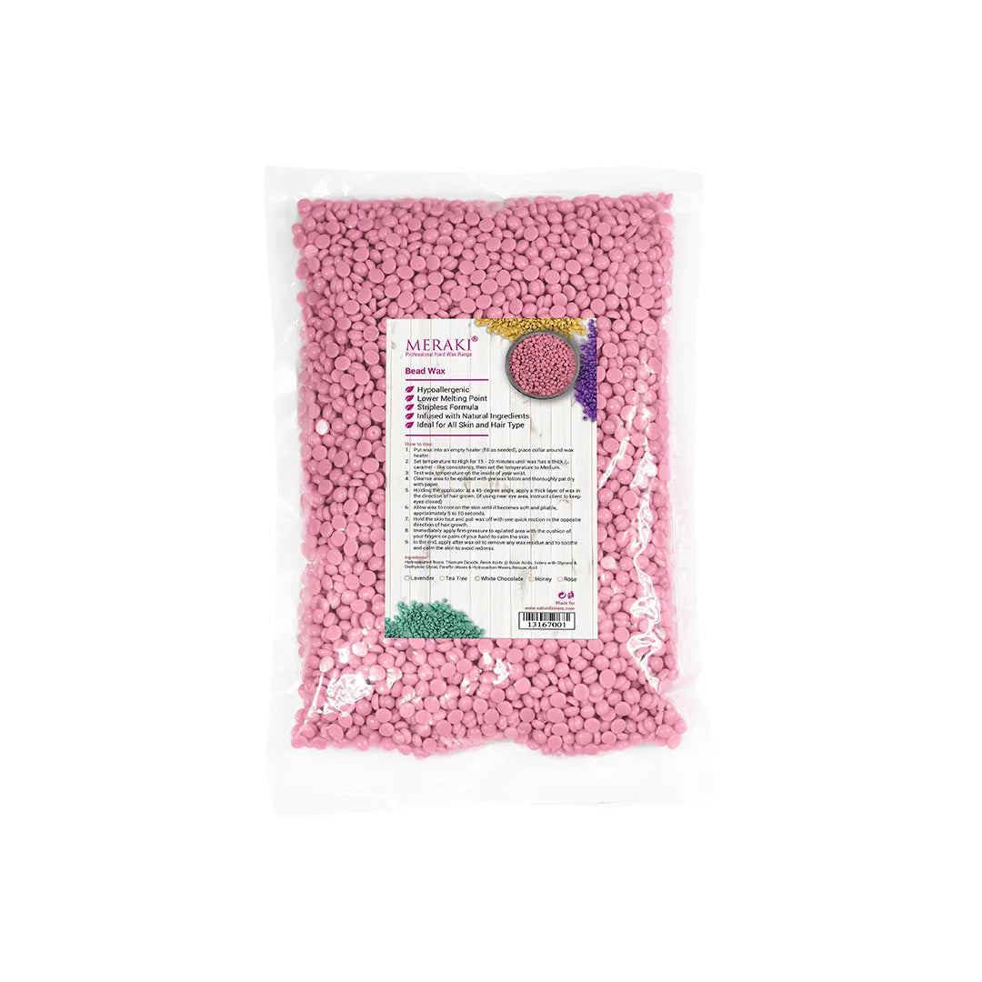 Meraki Beads Stripless Hair Removal Wax Rose 250g