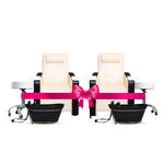 Load image into Gallery viewer, Eco. Double Value Deal: 2 Menicure Pedicure sofa, 2 Foot basins, 2 Stools
