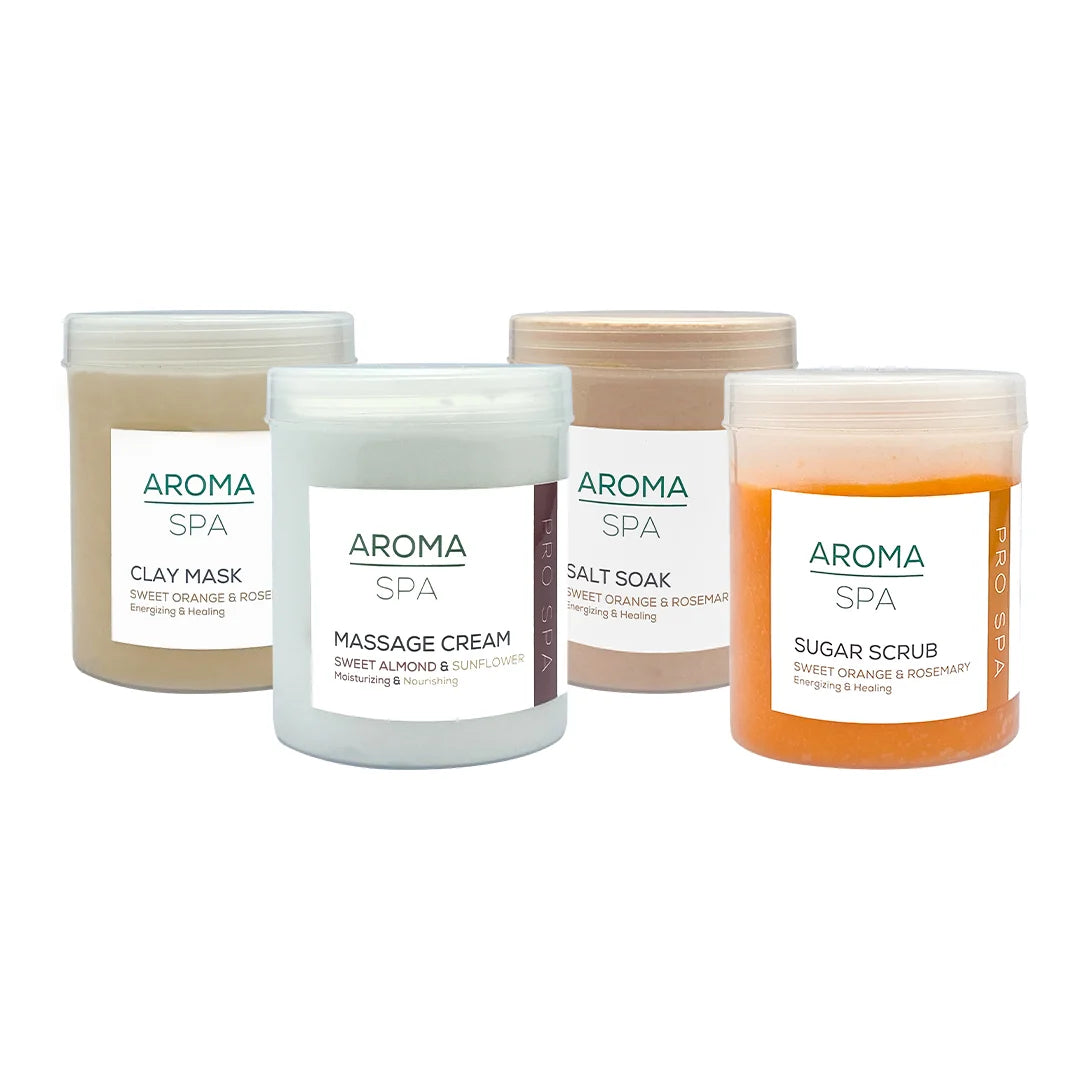 Aroma Sweet Orange & Rosemary Salt Soak hand, feet & body kit (Energizing & Healing)