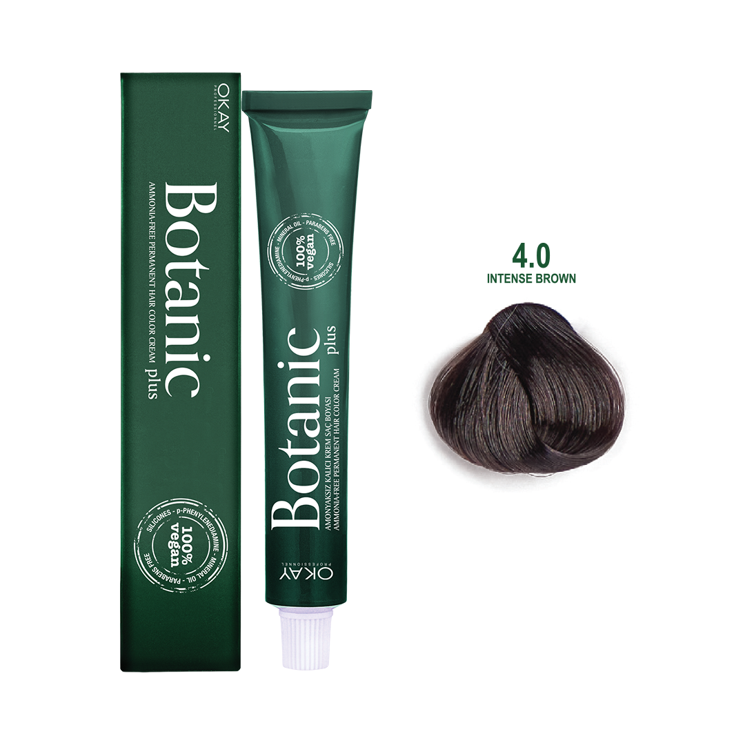 Botanic Plus Ammonia Free Hair Color Cream 4.0 Intense Brown 