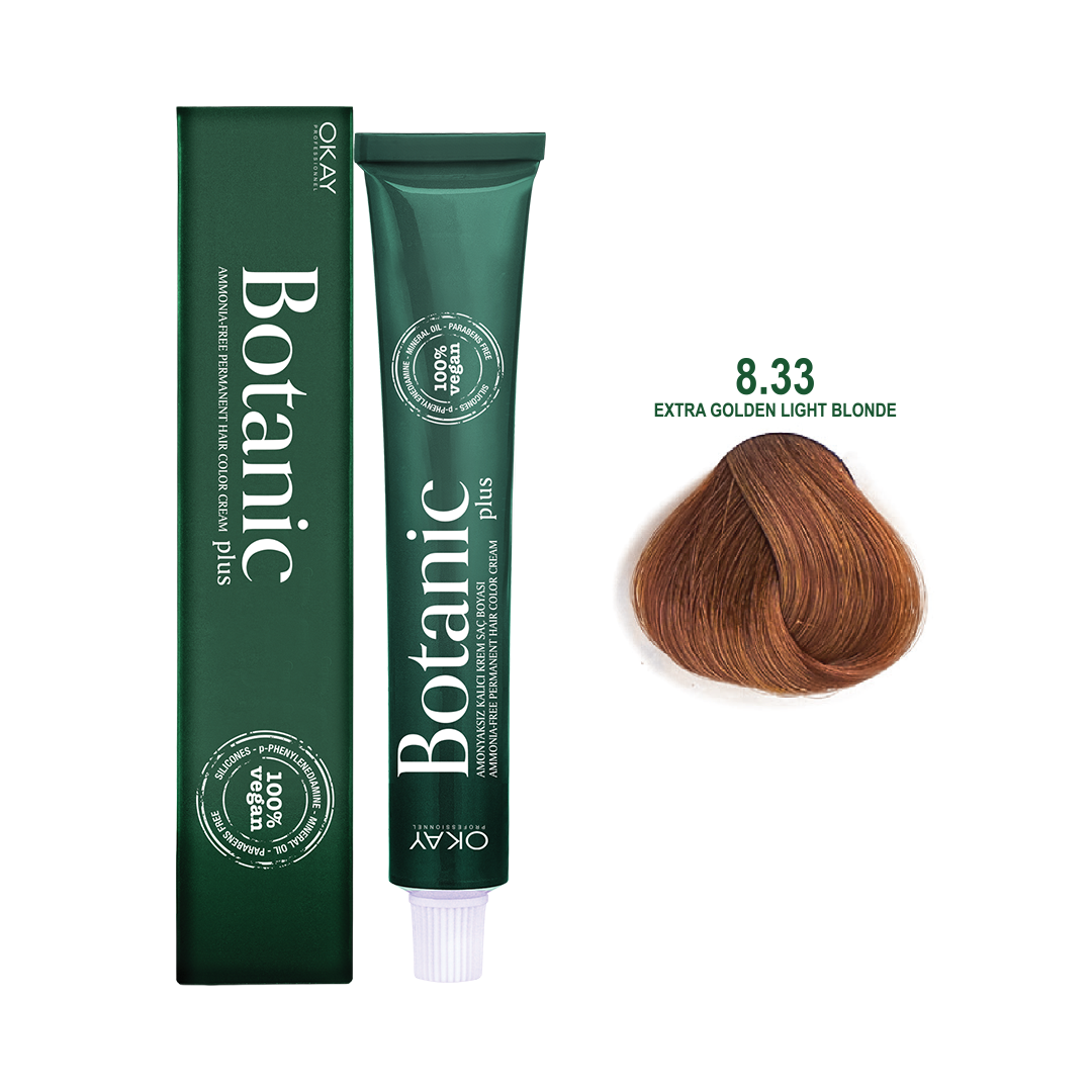 Botanic Plus Ammonia Free Hair Color Cream 8.33 Extra Gold Light Blonde 