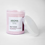 Load image into Gallery viewer, Aroma Rose Geranium &amp; Lavender Salt Soak 1000g | Calming &amp; Soothing Spa Treatment
