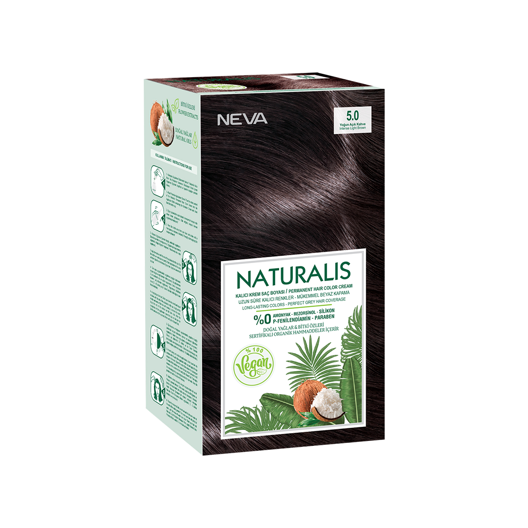 Naturalis Hair Color Cream Set – 5.0 – Intense Light Brown