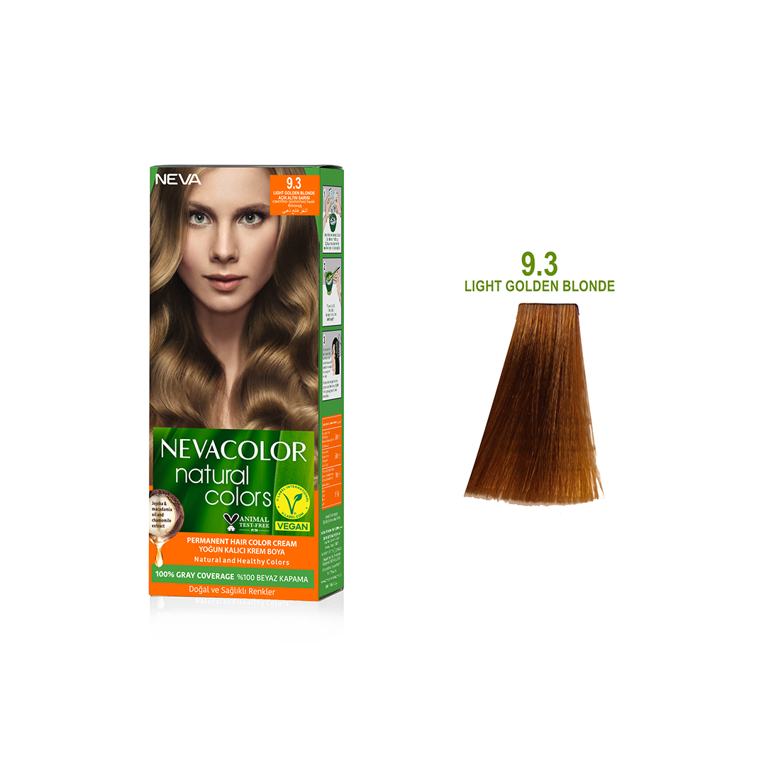 Nevacolor Natural  Hair Color Cream Set9.3 - Light Golden Blonde