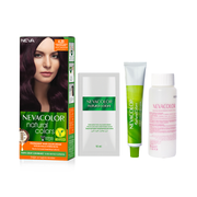 Nevacolor Natural  Hair Color Cream Set	 4.20-Aubergibe Purple-2 