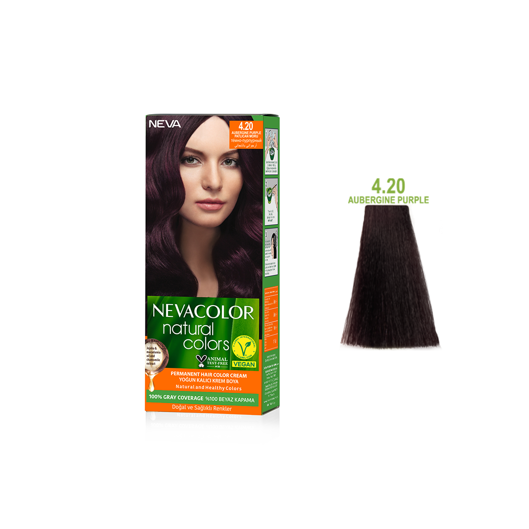 Nevacolor Natural  Hair Color Cream Set	 4.20-Aubergibe Purple