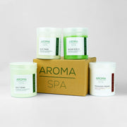 Aroma Rosemary & Peppermint Spa Kit | 4-Step Hand, Feet & Body Care (Cooling & Mood Elevating)