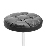 Load image into Gallery viewer, Round Rolling Adjustable Stool Black
