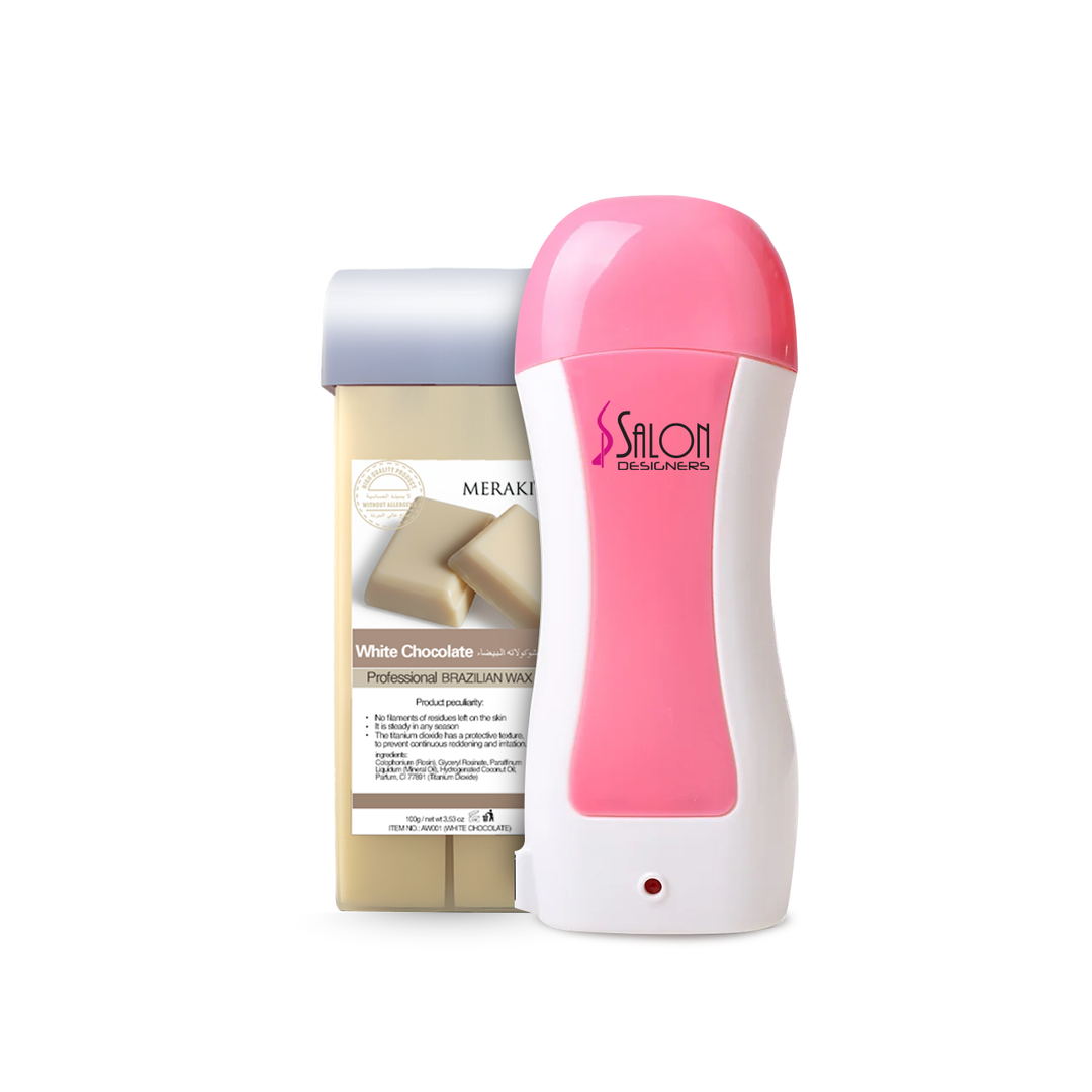 Meraki Roll-On Wax Cartridge White Chocolate 100ml | Professional Depilatory Wax for All Skin Types