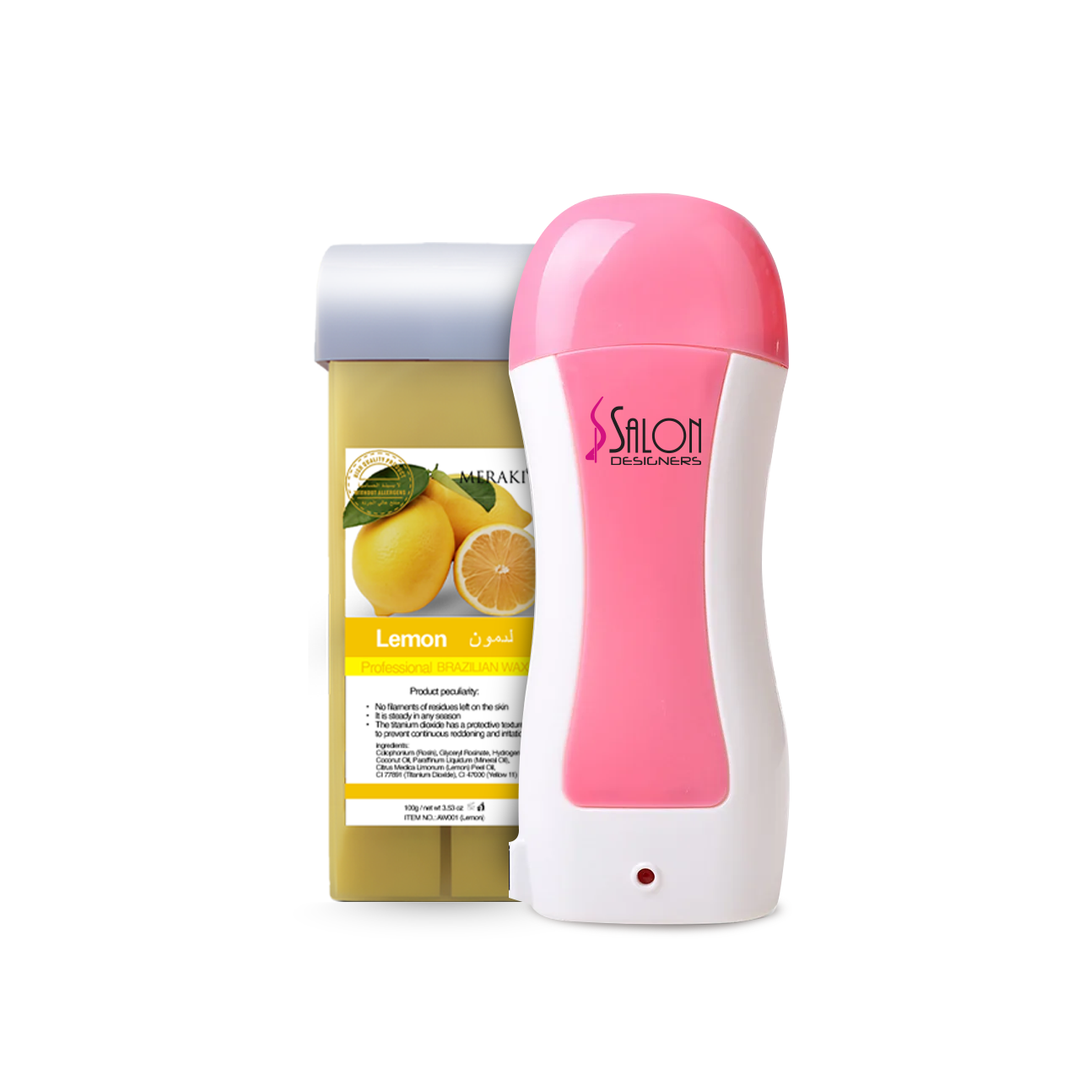Meraki Roll-On Wax Cartridge Lemon 100ml | Professional Depilatory Wax for All Skin Types