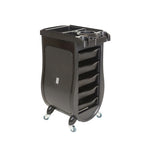 Load image into Gallery viewer, Salon Hair Dressing Trolley With Wheels and 4 Drawers (Black)
