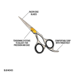 Load image into Gallery viewer, Sd Pro Scissors Razor Edge Gold series 5.5″ inches
