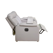Eco. Mani Pedi Grey Sofa Recliner with Push Button & Stool