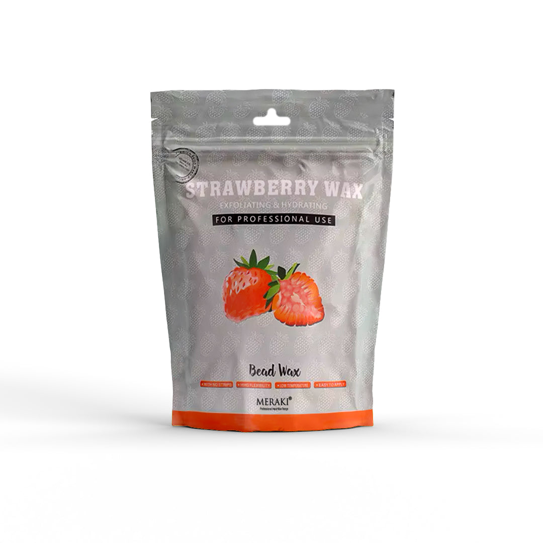 Meraki Strawberry Hard Wax Beans 500g – New & Improved Formula for Hair Removal