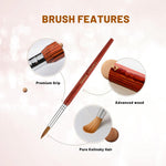 Load image into Gallery viewer, Kolinsky Sable Nail Brush Size 8
