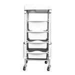 Load image into Gallery viewer, Salon Hair Dressing Trolley with Wheels and 4 Drawers (White)
