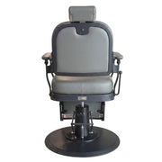 Premium Grey Hydraulic Barber Chair with Adjustable Headrest | Salon Designers