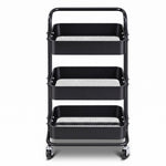 Load image into Gallery viewer, UrbanGrid Three-Tier Mesh Salon Trolley